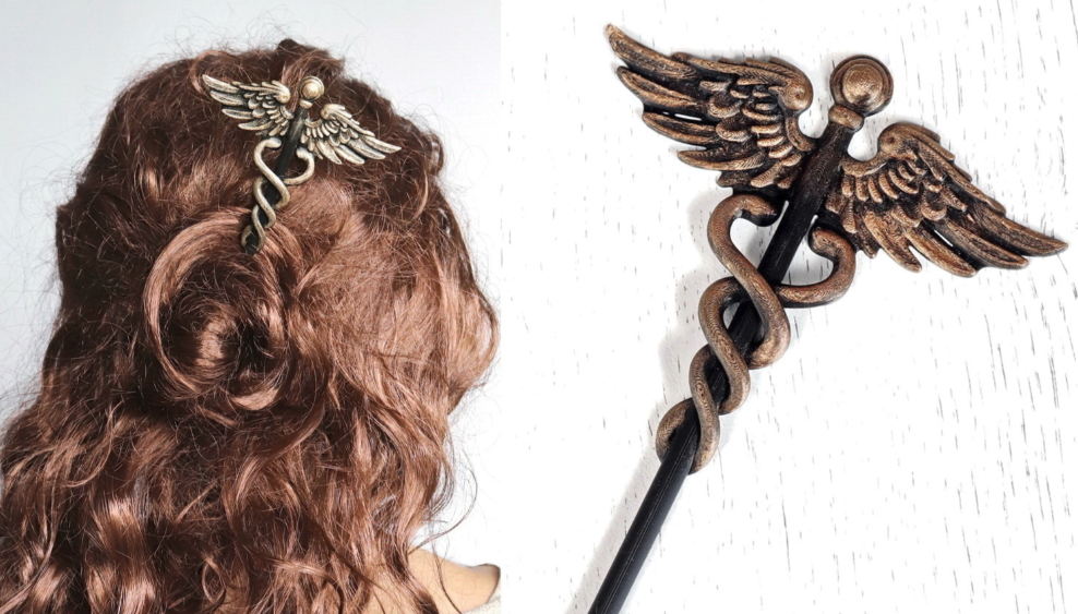 Caduceus Serpent Hairpin ✨