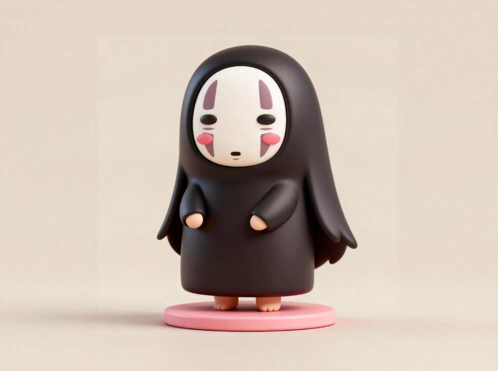 No-Face (Kaonashi): The Mysterious Wanderer | Chibi Edition