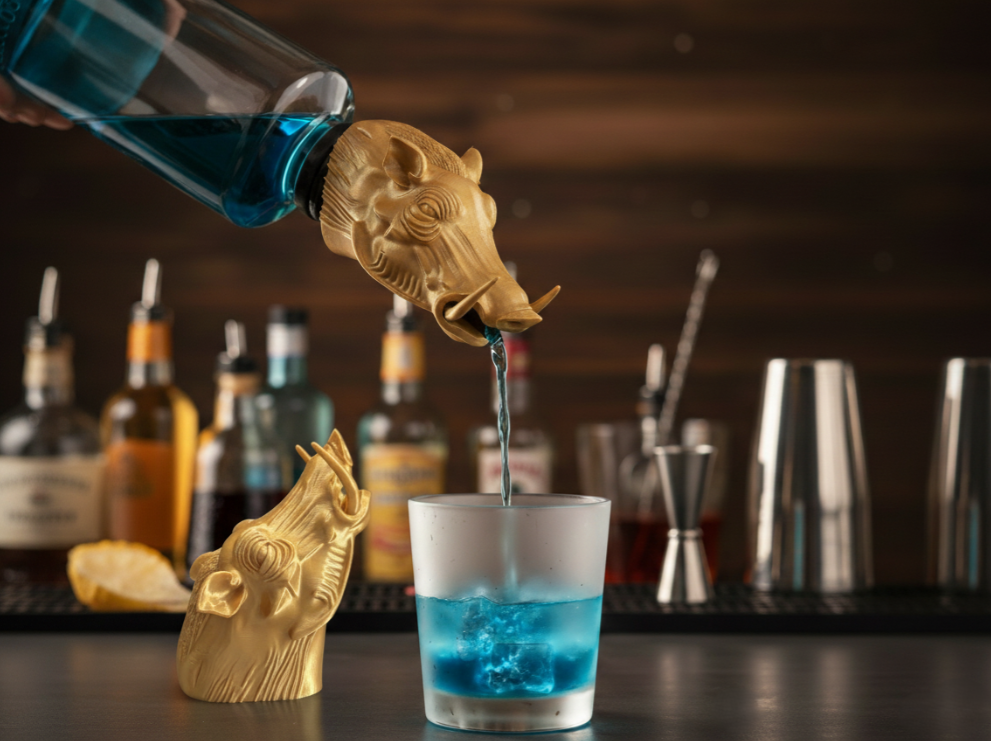 🐗 The Tusked Tavern-Master: Warthog Head Bottle Pourer