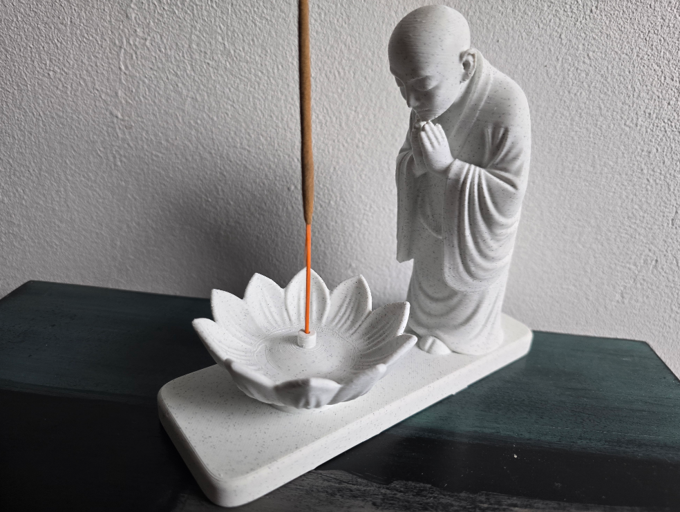 🧘 Incense Holder - Meditation Monk