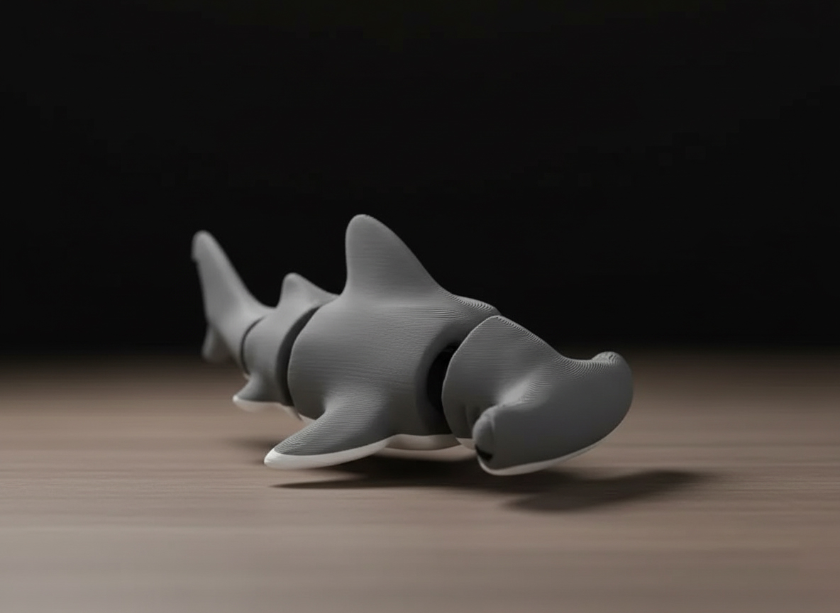 Articulated Hammerhead Shark & keychain