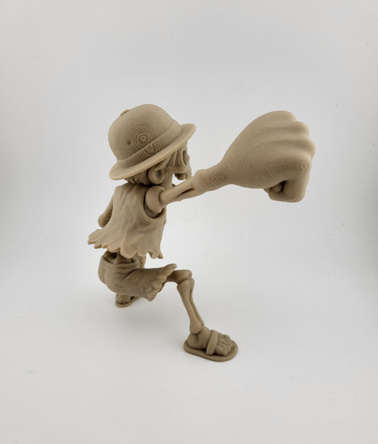 One Piece Luffy Skeleton Figure Punch Pose