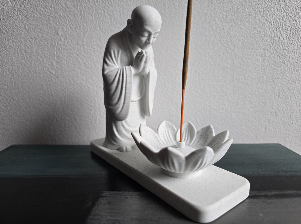 🧘 Incense Holder - Meditation Monk