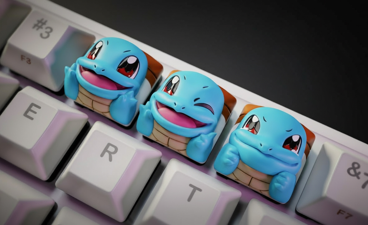 Squirtle Squad Expressive Keycaps 🐢