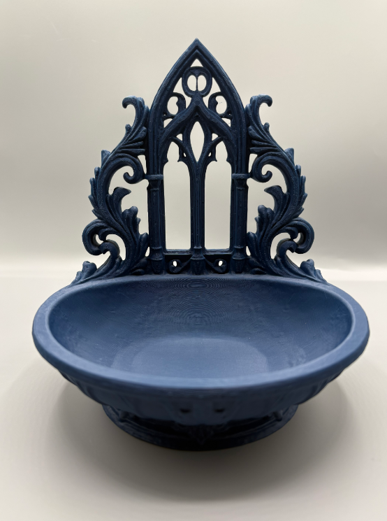 🦇 Gothic Arch Catchall Bowl – Ornate Entryway Tray
