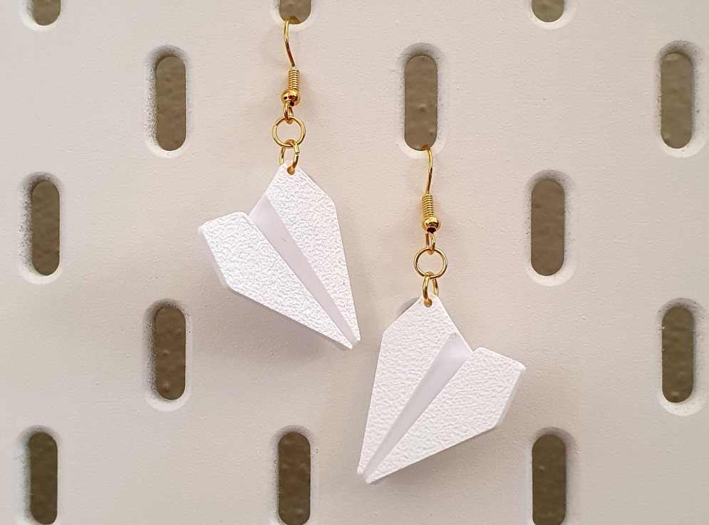 Paper plane - Origami Earrings
