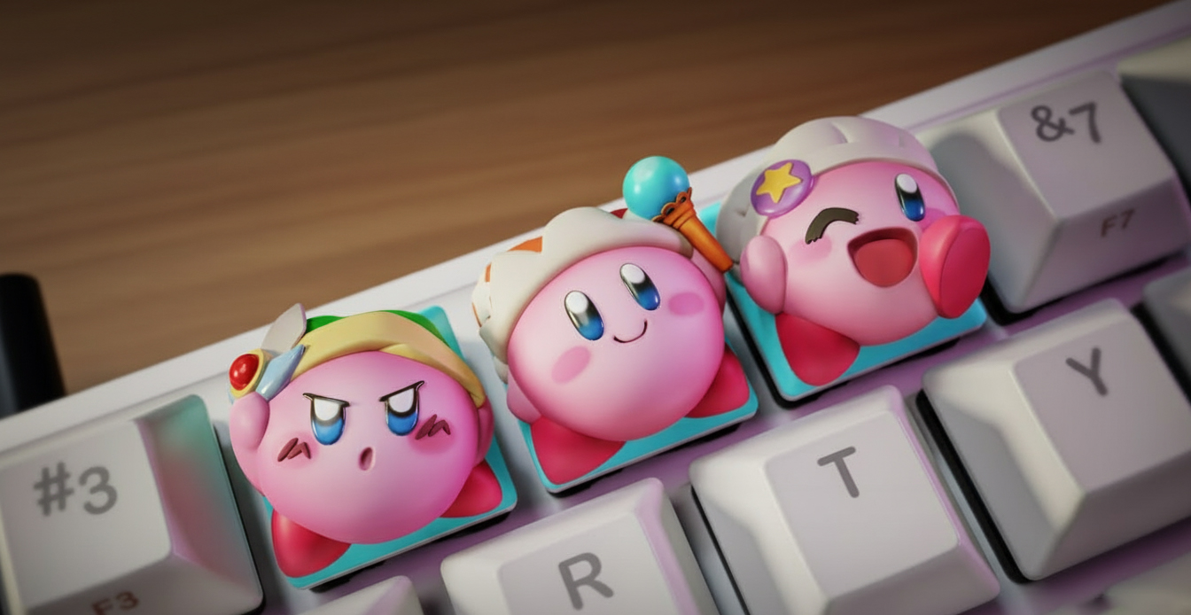 Kirby's Copy Abilities Keycaps 🍰