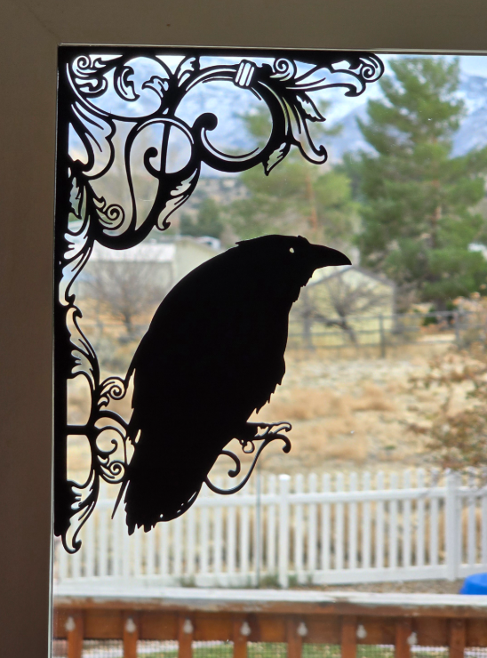 🌑 Raven Window Silhouettes – The Guardian of the Glass