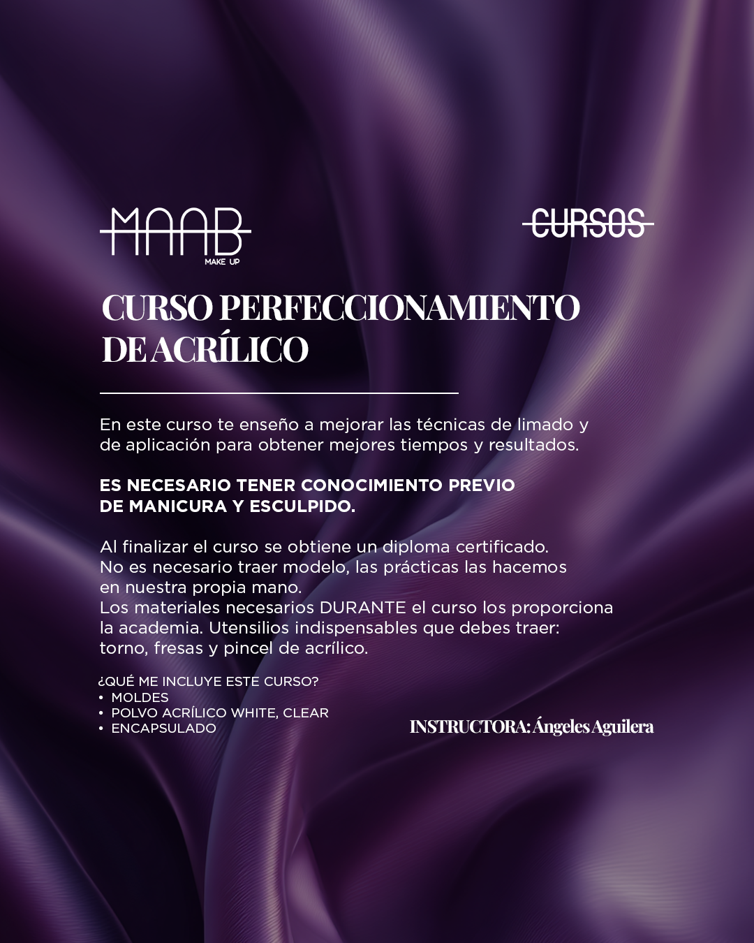 Curso perfeccionamiento de acrílico
