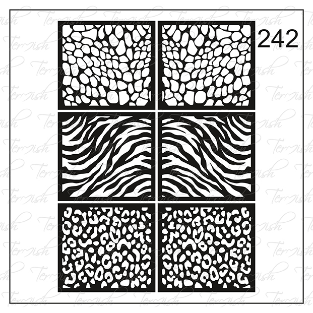 PLANTILLA PARA AEROGRAFÍA Y DISEÑO DE UÑAS Nº242