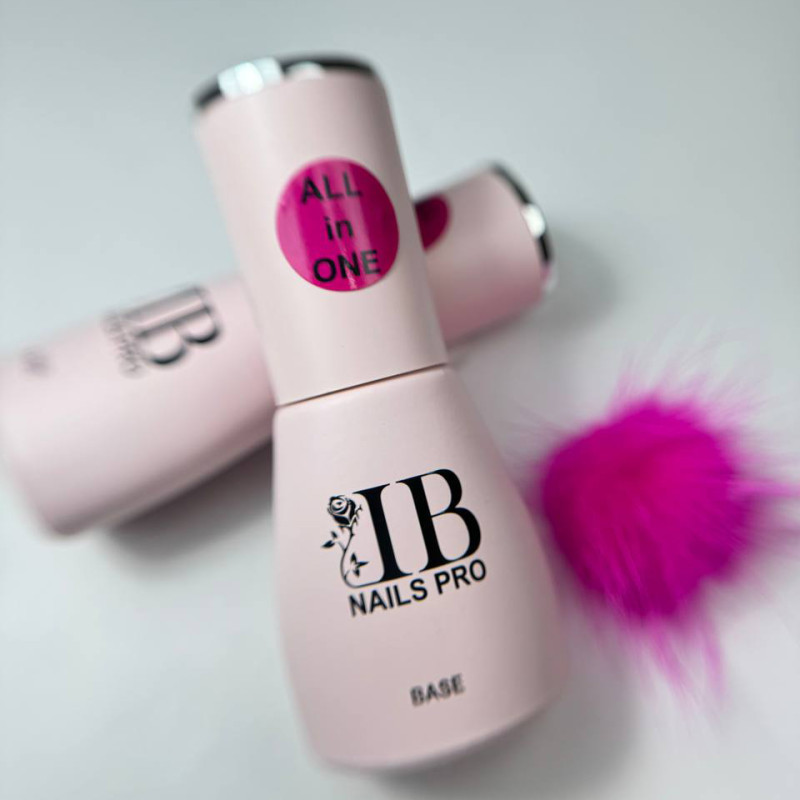 Base ALL in ONE IBnailPRO – 10ml (Transparente) Base todo en uno, tips express