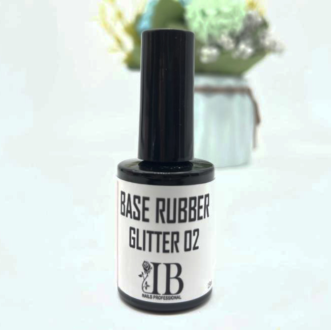 Base Rubber Glitter 02 IB Nails – 15ml