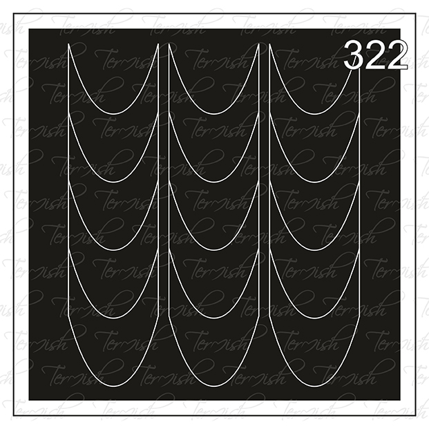 PLANTILLA PARA AEROGRAFÍA Y DISEÑO DE UÑAS Nº322