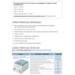 ESTERILIZADOR DE CALOR SECO, HORNO MICROSTOP OPTIMAL (5 BOLSAS)