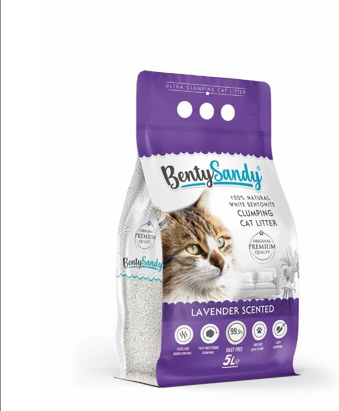 BentySandy Lavender Scented Clumping Cat Litter