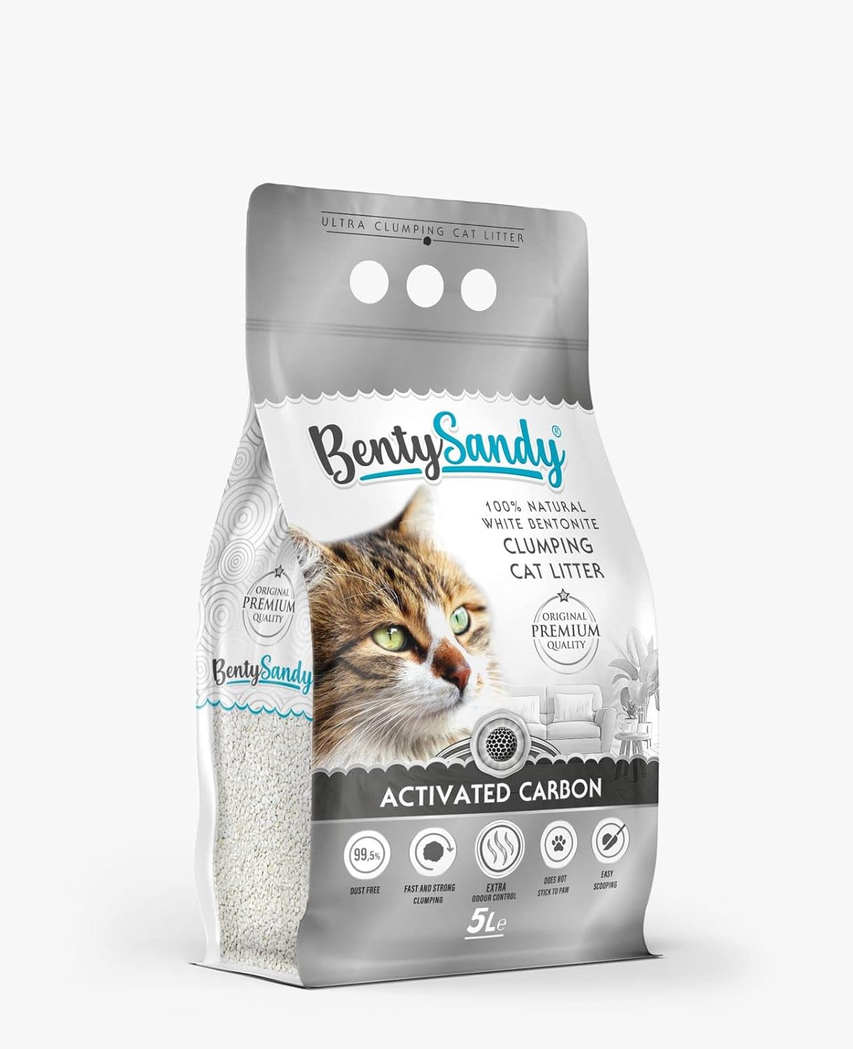 BentySandy Activated Carbon Clumping Cat Litter