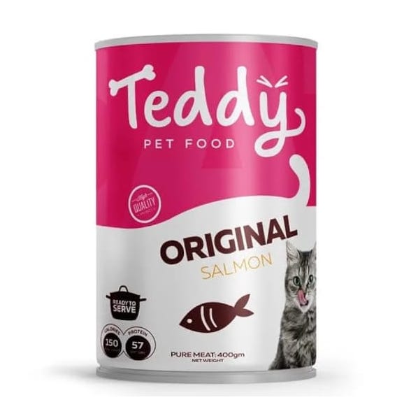 teddy wet food طعام رطب للقطط سالمون