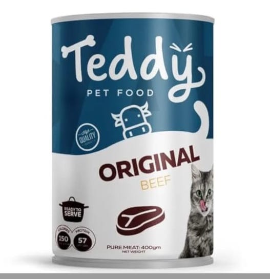 teddy beef طعام رطب للقطط