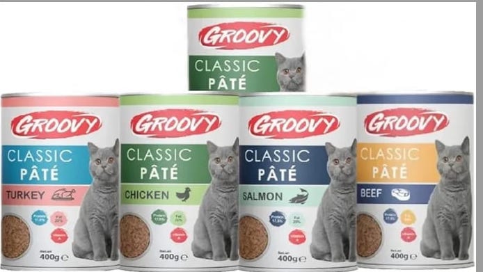 groovy طعام رطب للقطط 