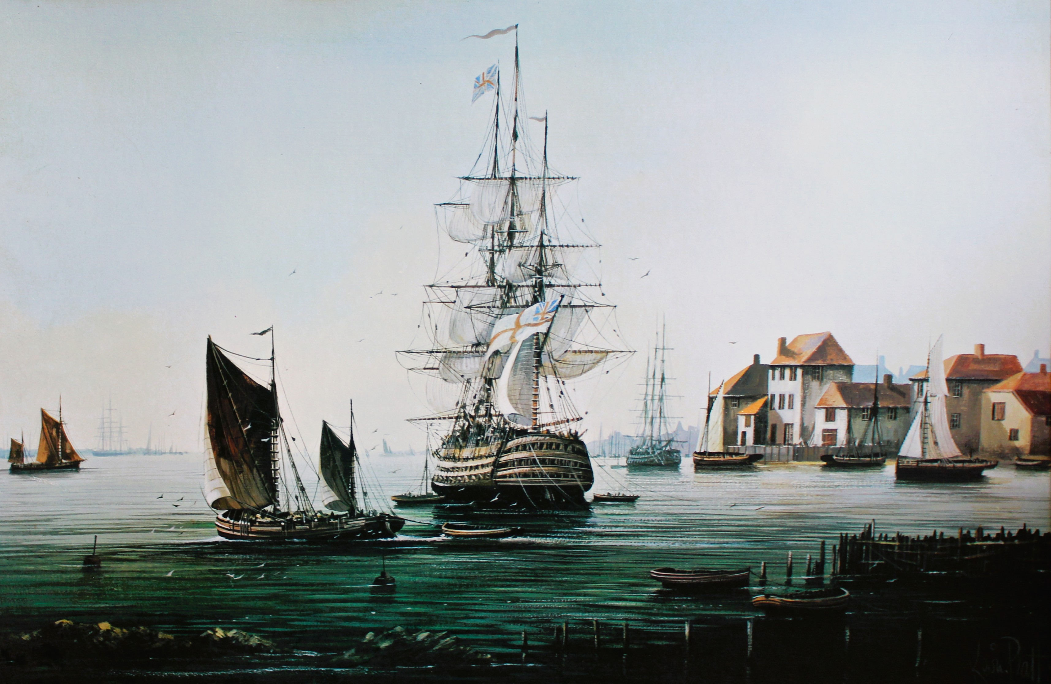 Maritime Oil Painting
