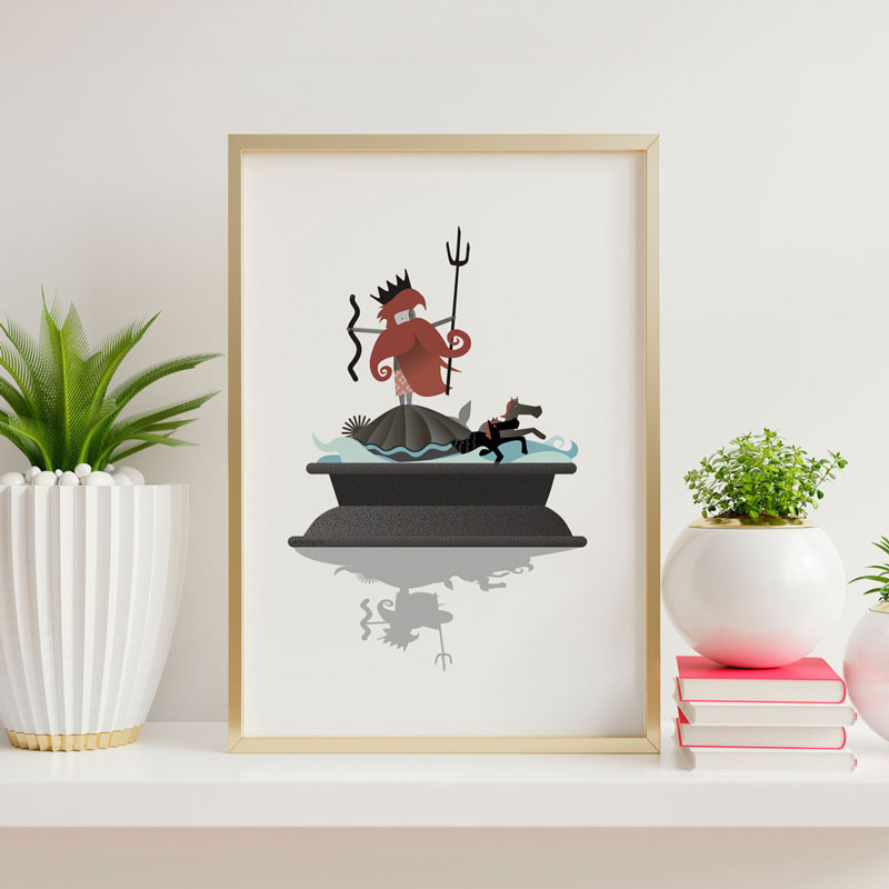 Póster Fuente de Neptuno