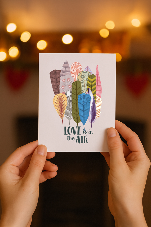 Tarjeta "Love is in the air"