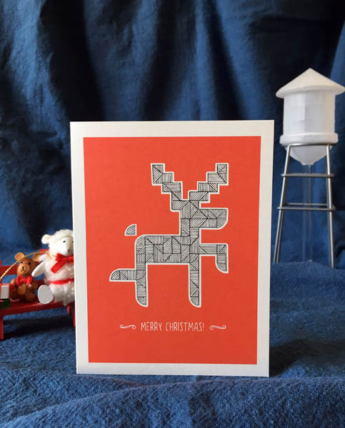 Tarjeta "Merry Christmas" Reno