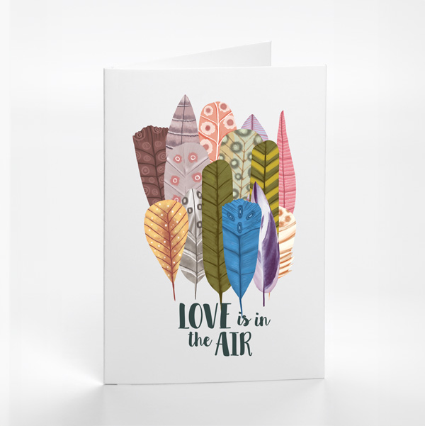Tarjeta "Love is in the air"