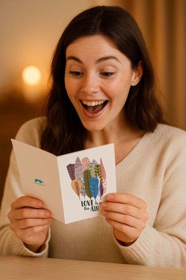 Tarjeta "Love is in the air"