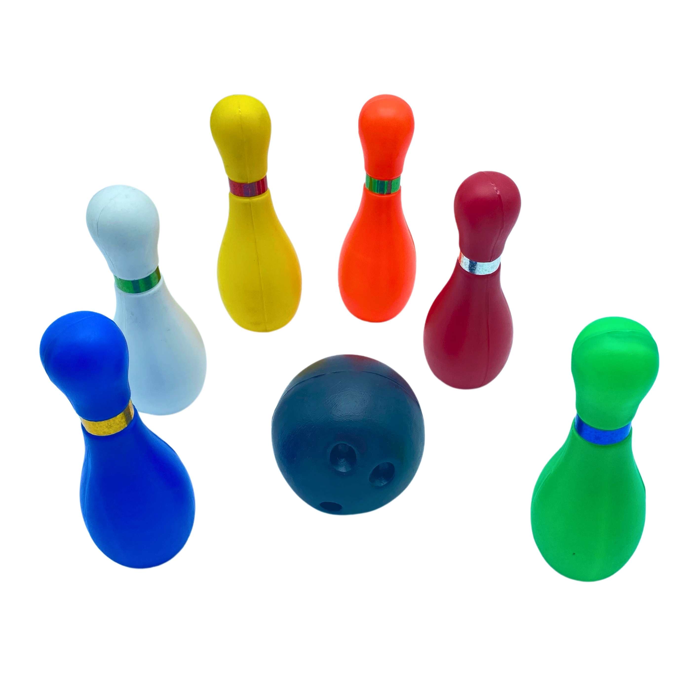 Juego de bolos de colores