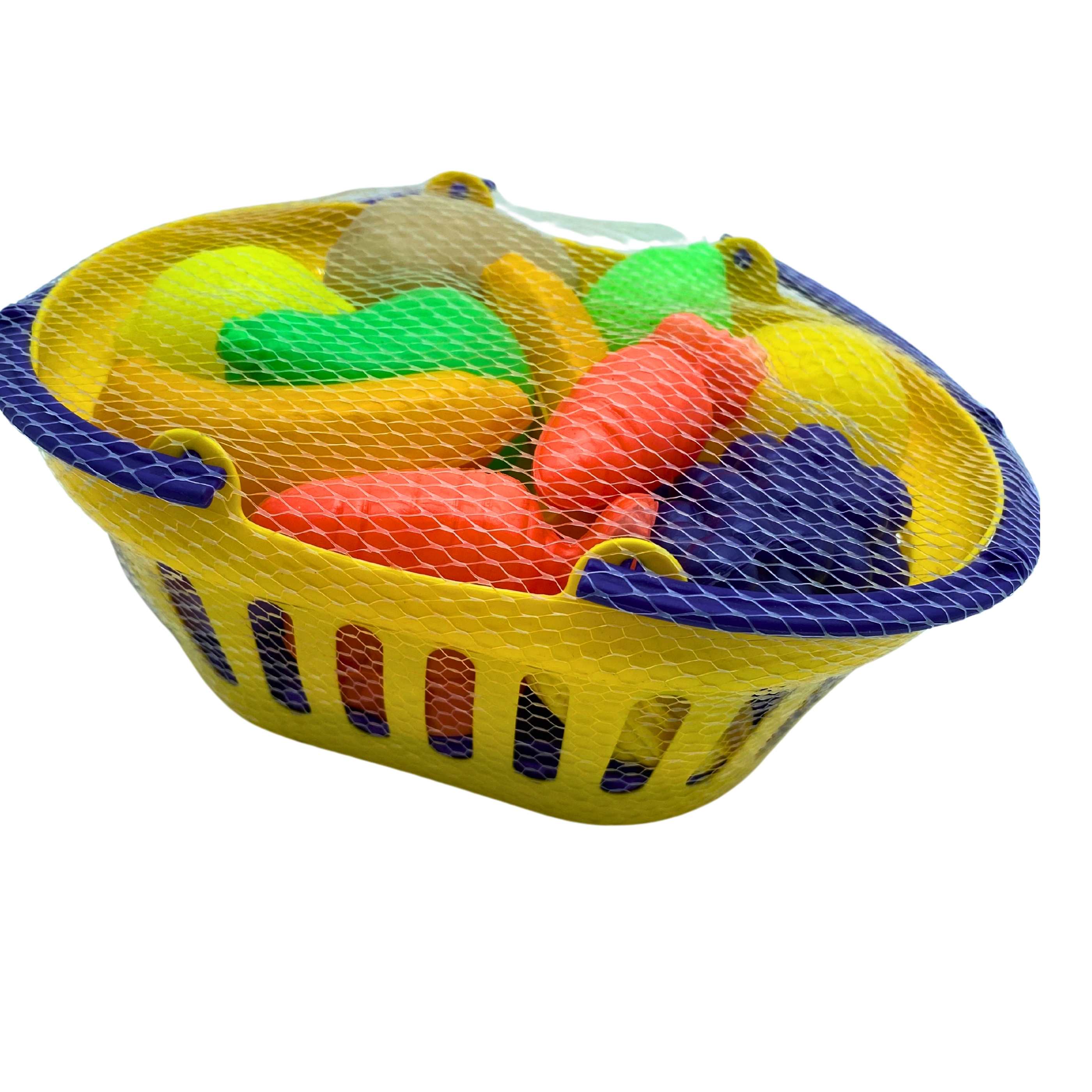 Canasta de juguetes de frutas y verduras