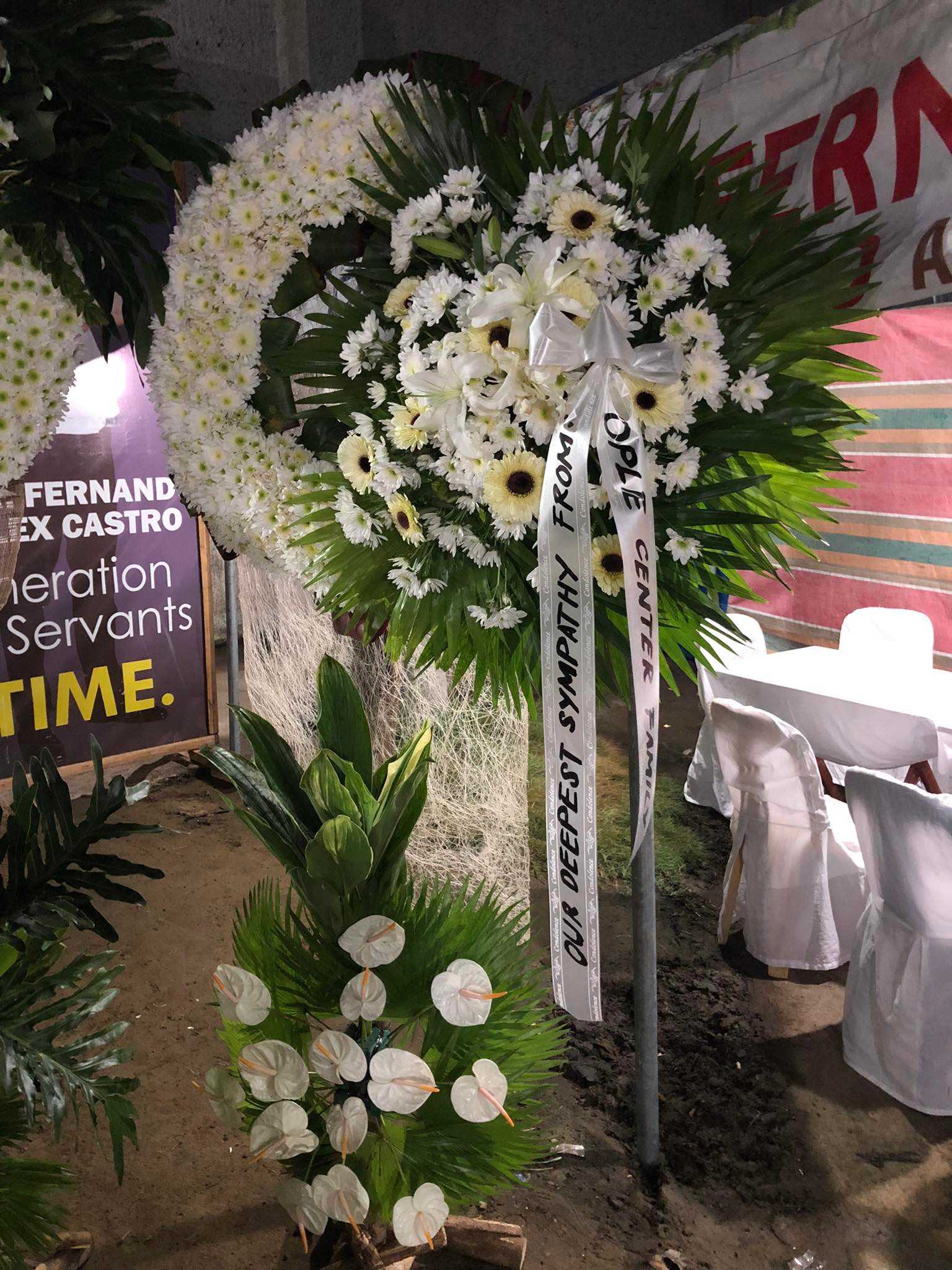 Sympathy Funeral Flower Stand