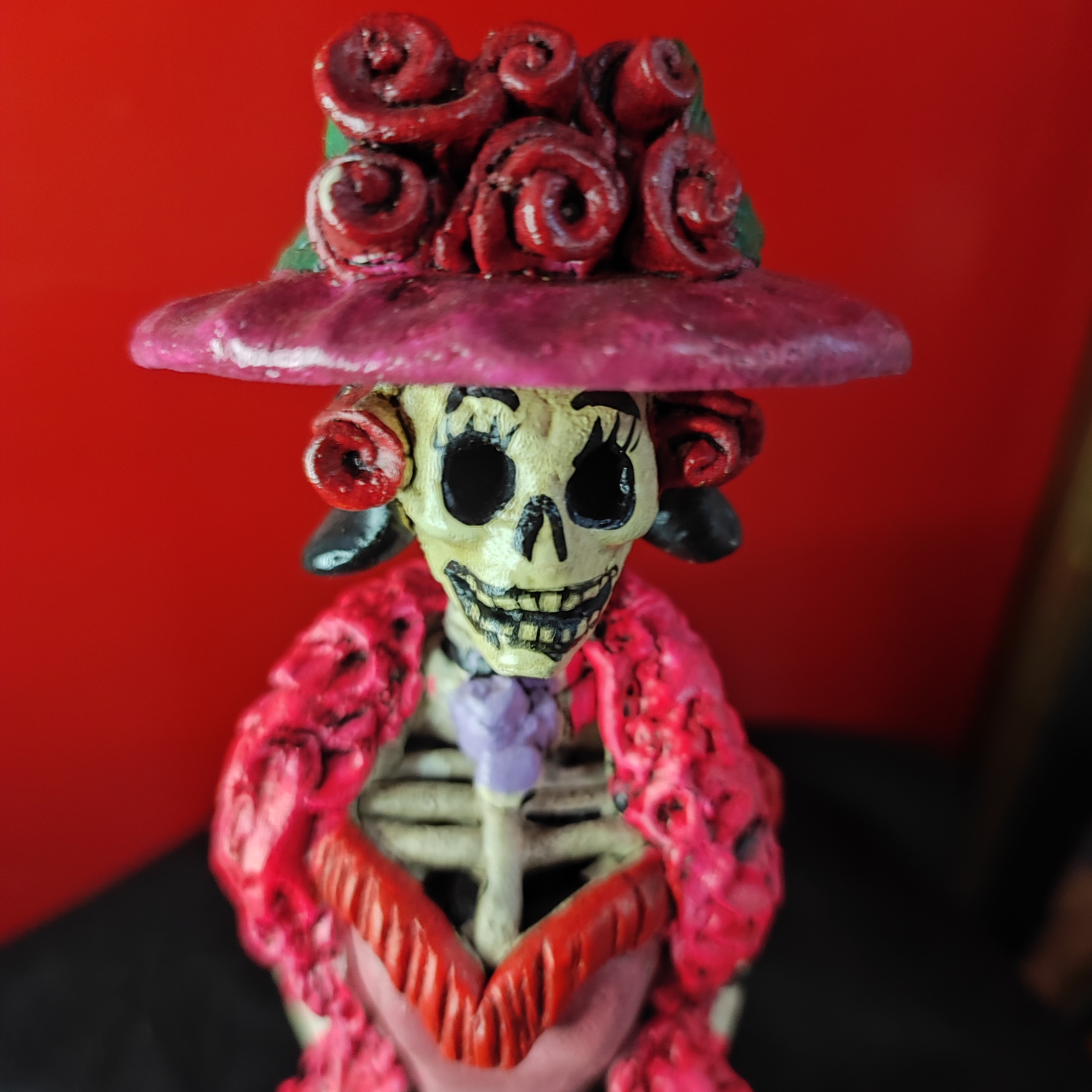 Catrina sombrero rojo