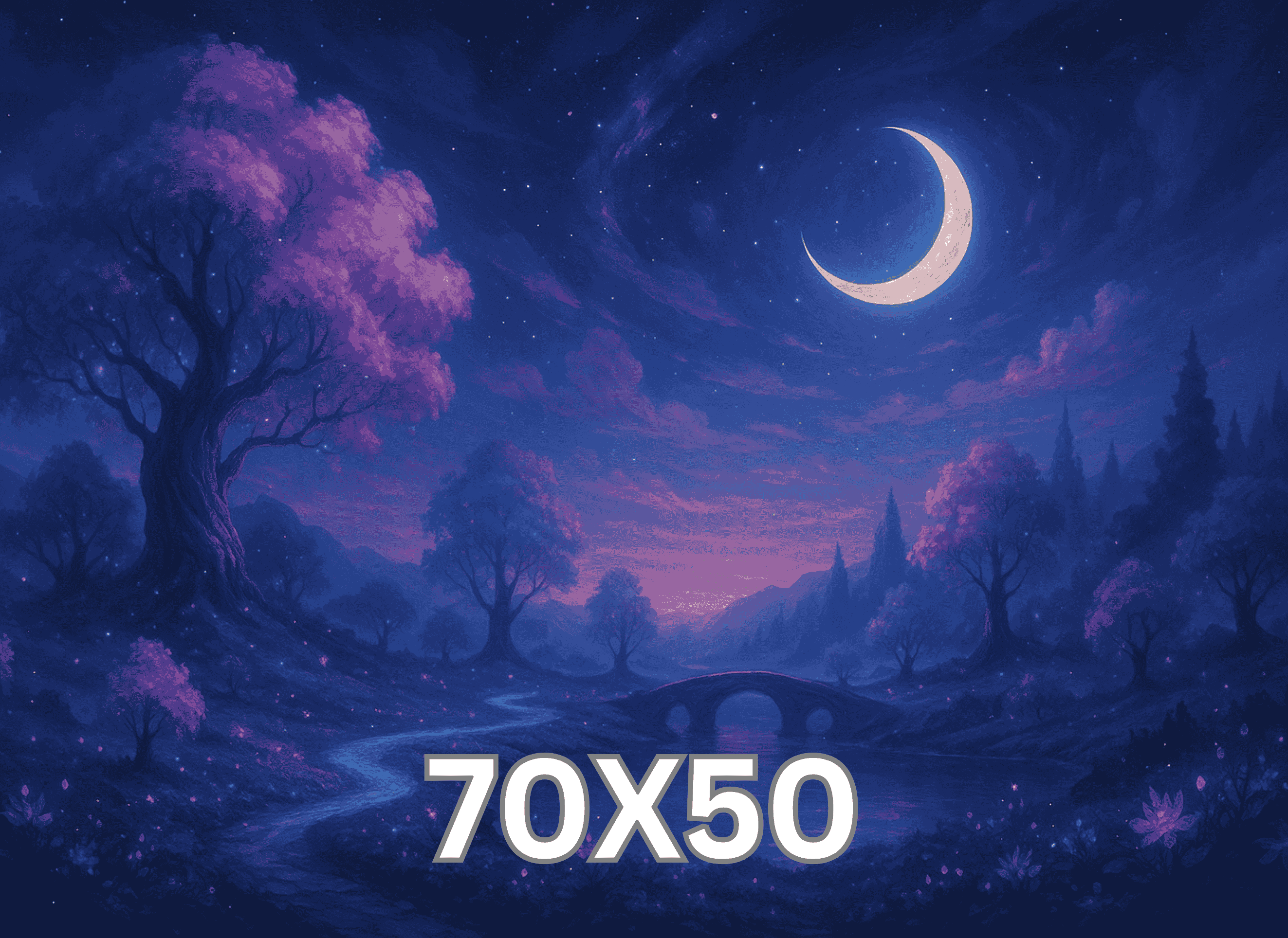 Moonlit Whisper 70x50cm