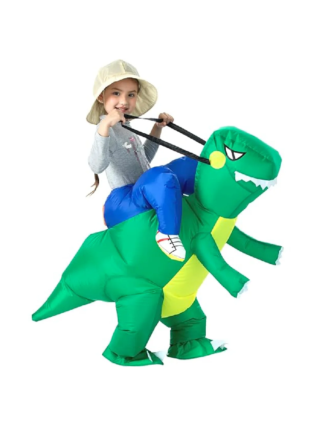 Disfraz Inflable Jinete de Dinosaurio