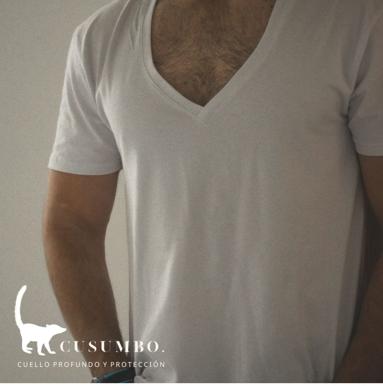 Camiseta cuello profundo