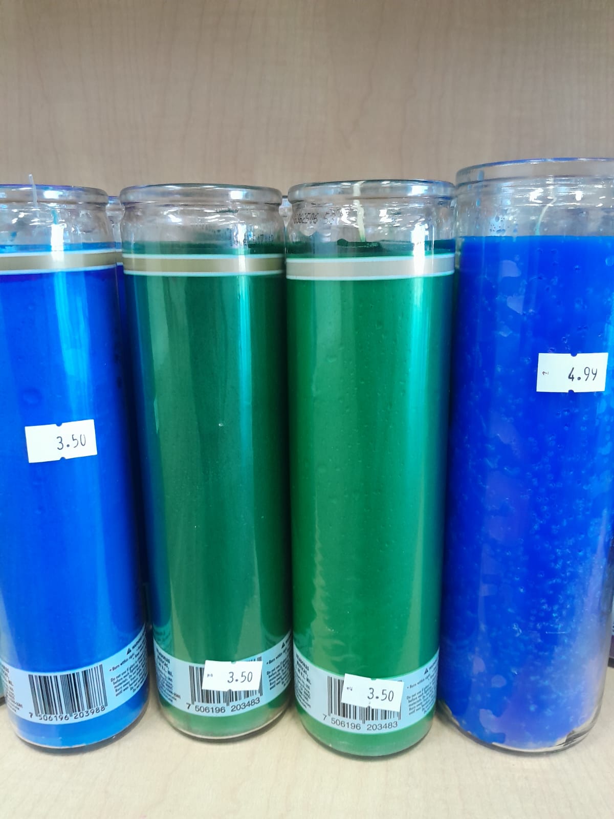 Velas de oración de colores