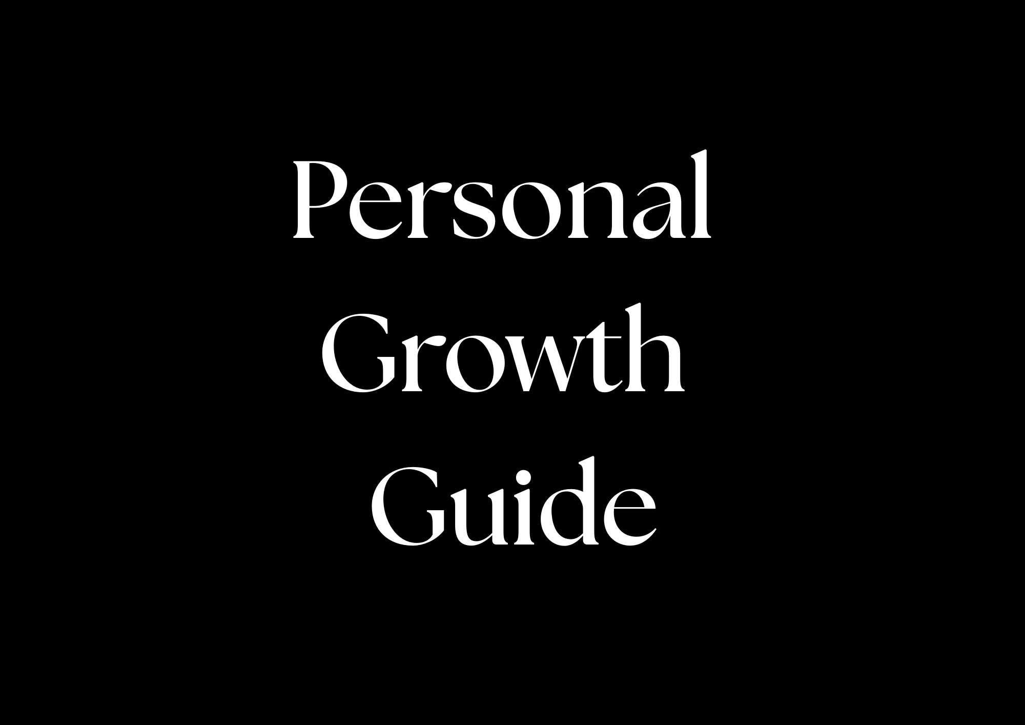 Personal Growth Guide