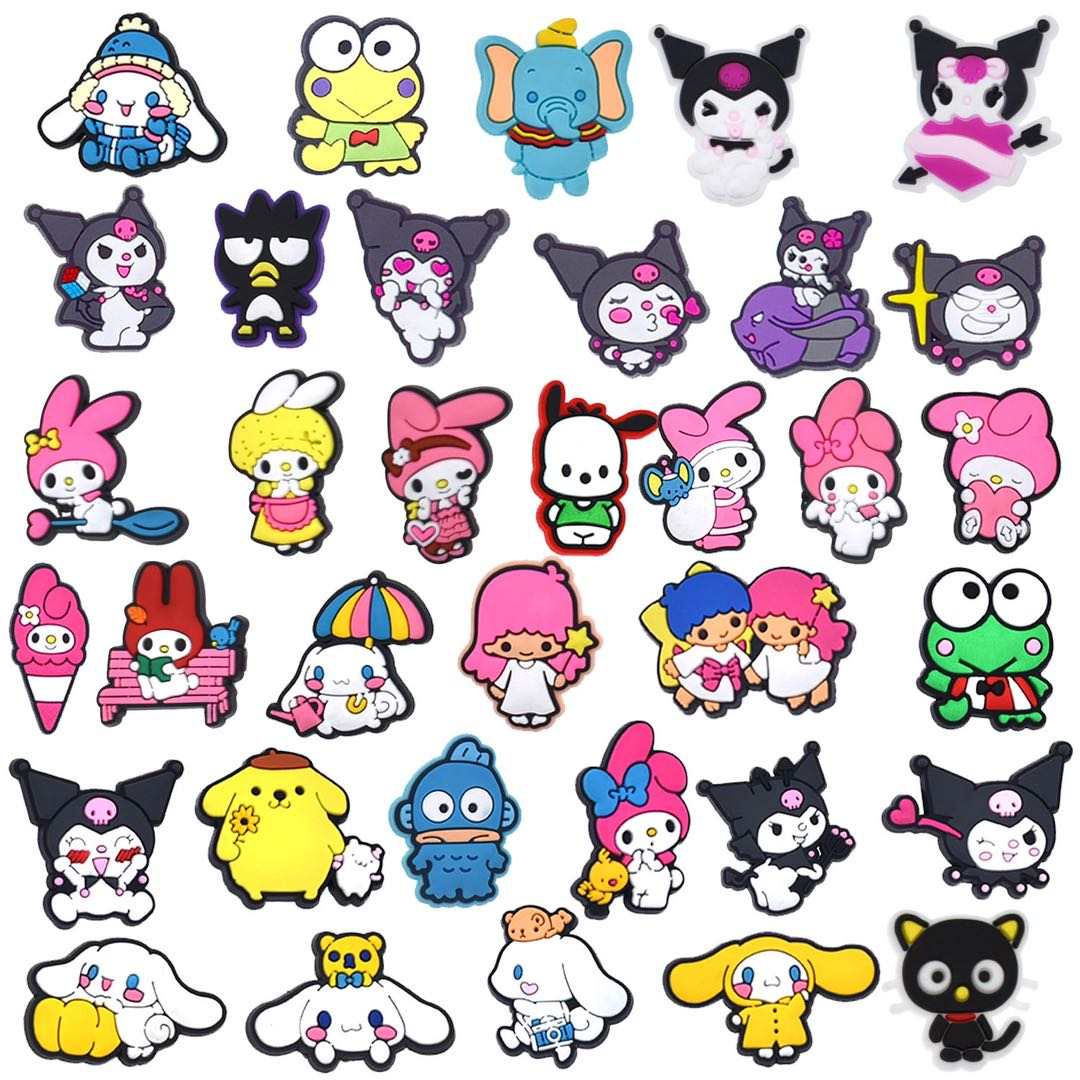 Sanrio Character Shoe Charms: 30PCS Kawaii Collection for Croc Charms, Bag Charms, Party Favor & Footwear accessories