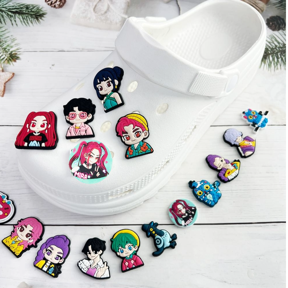 K Style Shoe Charms: 21PCS Pop Idol Style Shoe Charms for Clog Style Shoes | Fashion Character Accessories for Kids & Teens