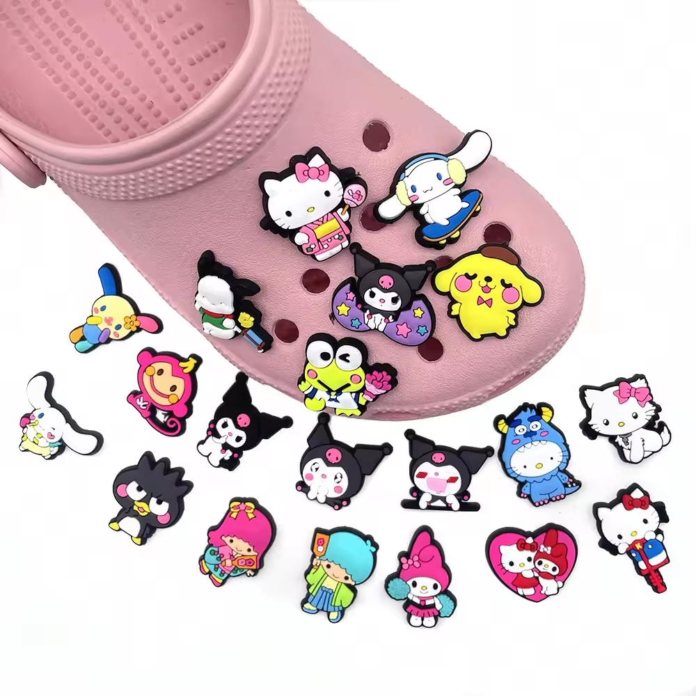 Sanrio Character Shoe Charms: 30PCS Kawaii Collection for Croc Charms, Bag Charms, Party Favor & Footwear accessories