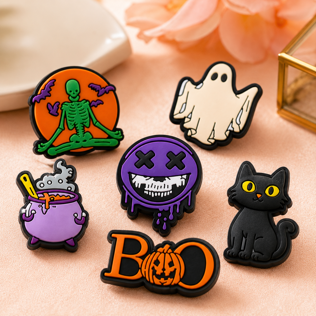 Spooky Halloween Shoe Charms: 30PCS Frightful Decor for Croc Charms, Bag Charms, Party Favor, & Footwear accessories