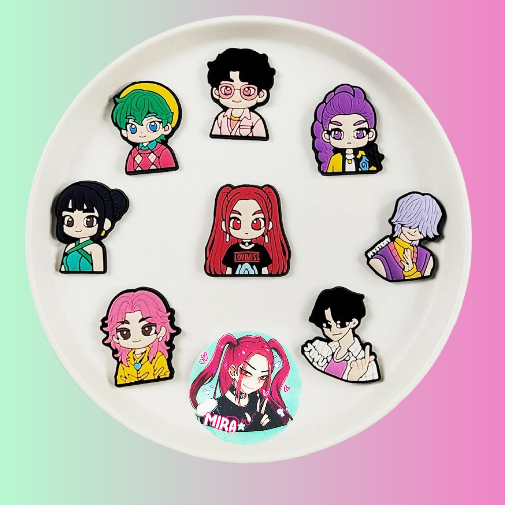 K Style Shoe Charms: 21PCS Pop Idol Style Shoe Charms for Clog Style Shoes | Fashion Character Accessories for Kids & Teens