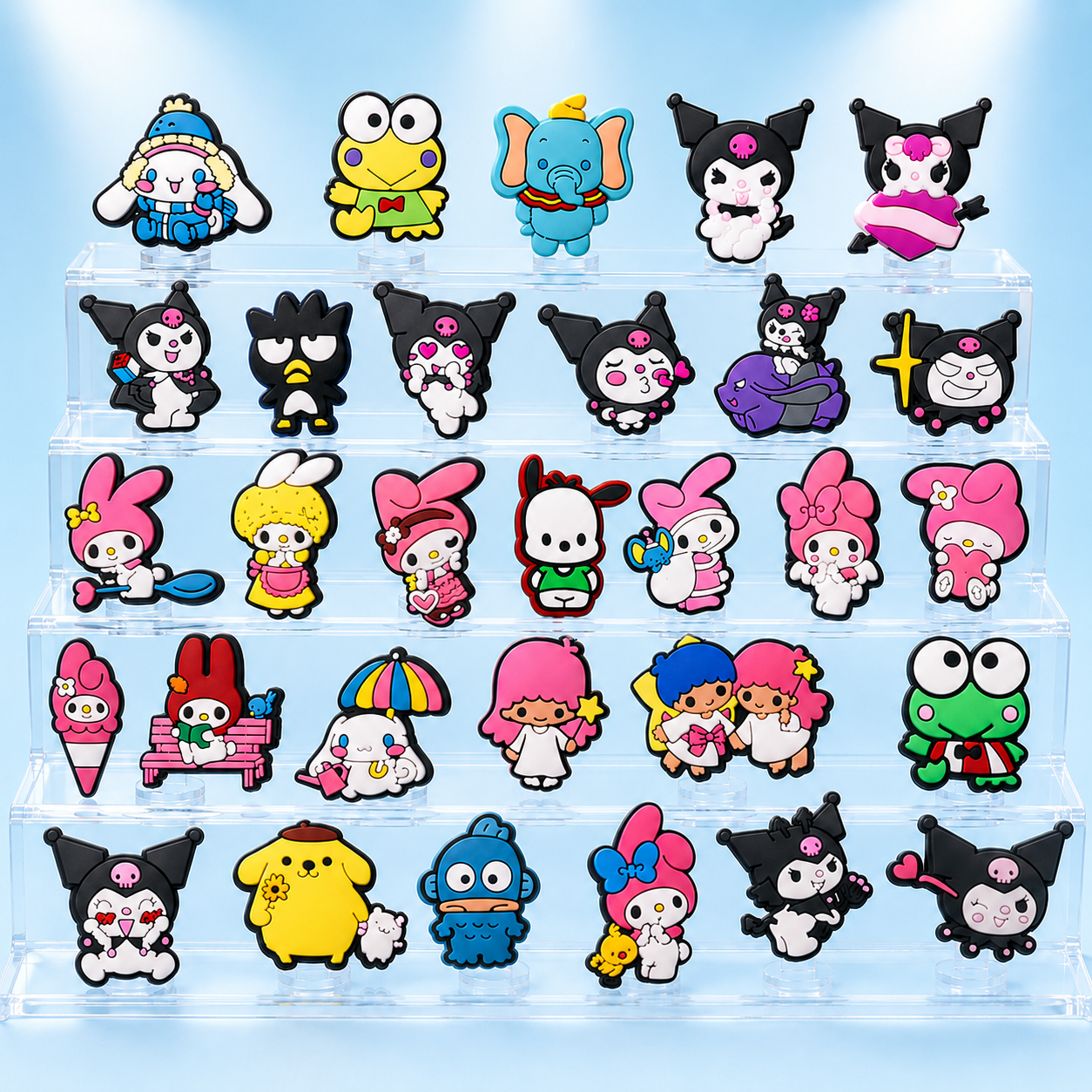 Sanrio Character Shoe Charms: 30PCS Kawaii Collection for Croc Charms, Bag Charms, Party Favor & Footwear accessories