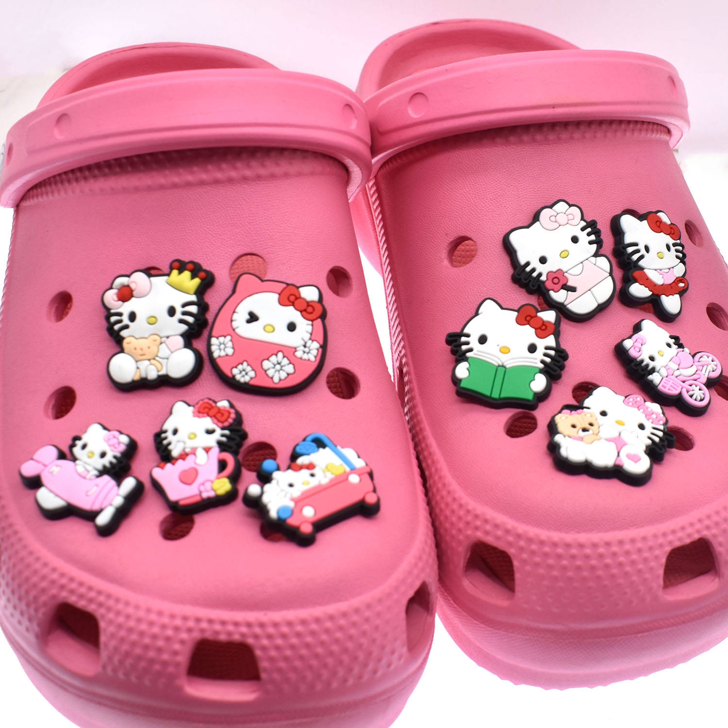 Hello Kitty Shoe Charms: 30PCS Kawaii Sanrio Accessories for Croc Charms, Bag Charms, Party Favor & Footwear accessories