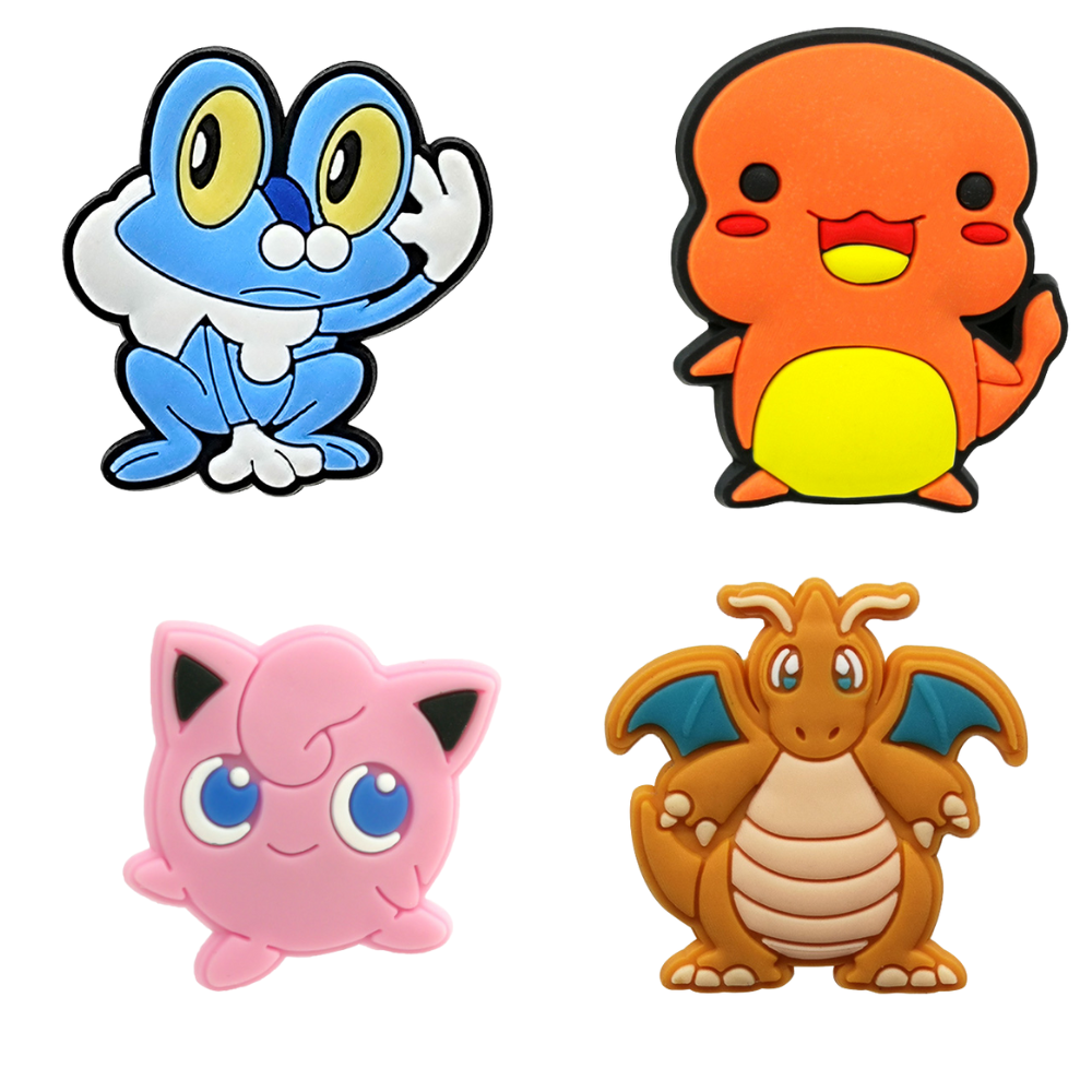 Pocket Monster Shoe Charms: 30PCS Anime Creature Decor for Croc Charms, Bag Charms, Party Favor, & Footwear accessories