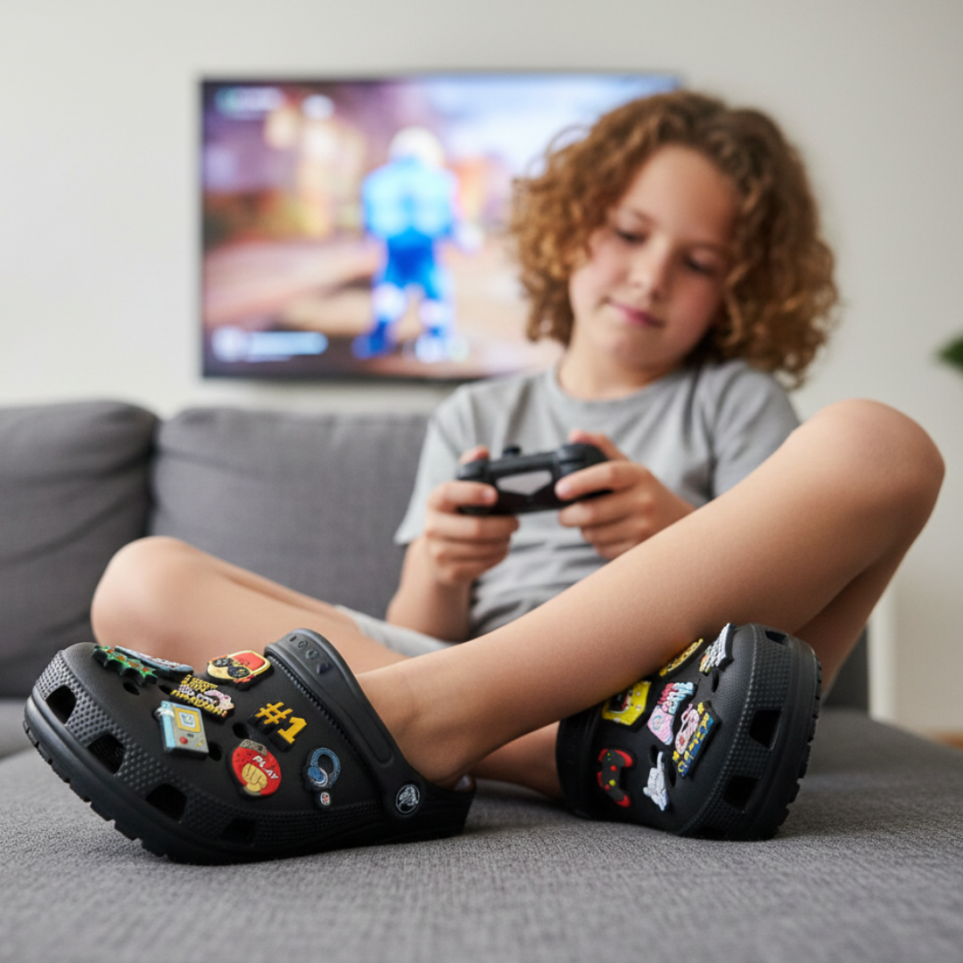 Video Game Shoe Charms: 30PCS Gamer Shoe Charms for Clog Style Shoes, Video Game Accessories for Kids Boys Girls