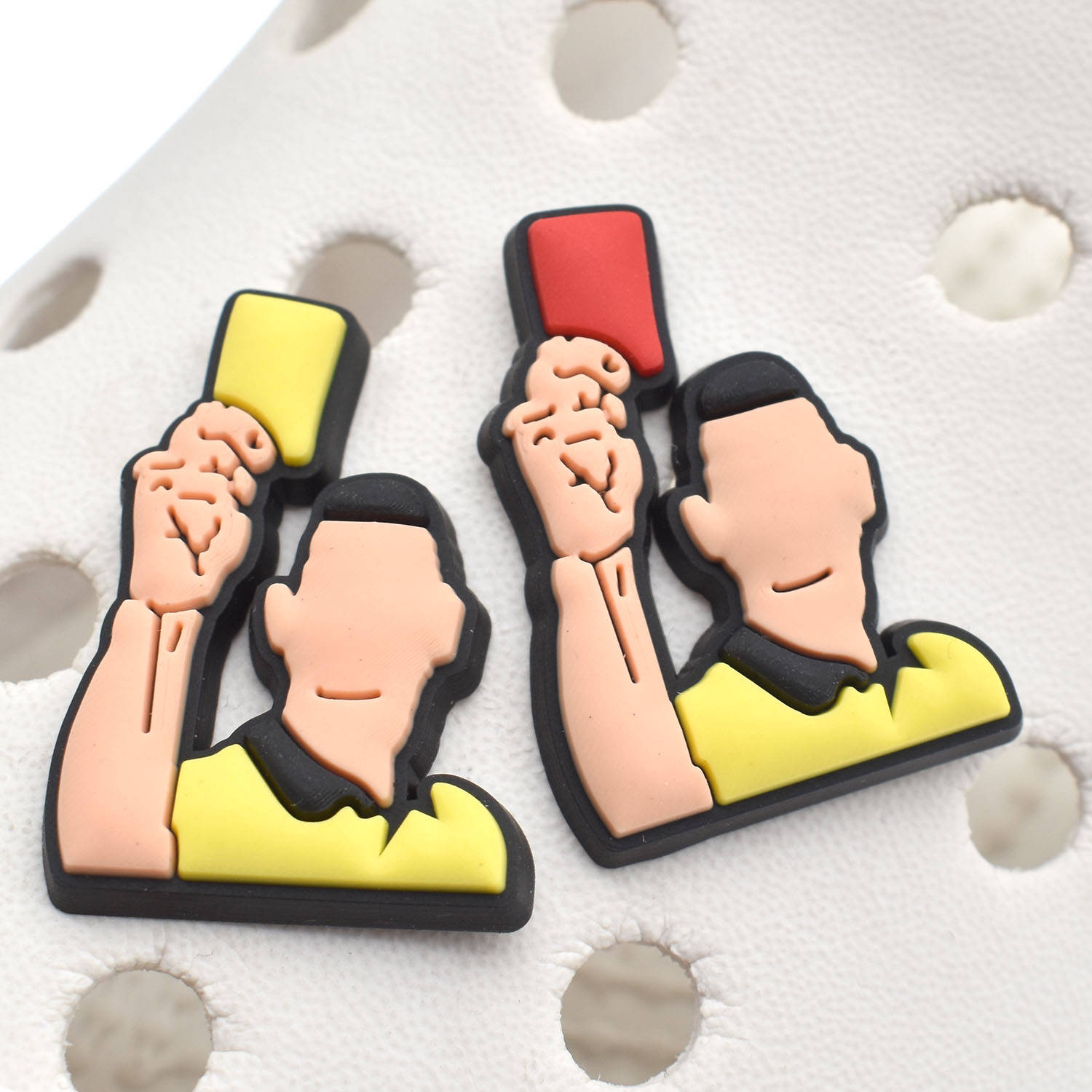 Soccer Fan Shoe Charms: 30PCS Football-Themed Decor for Croc Charms, Bag Charms, Party Favor, & Footwear accessories