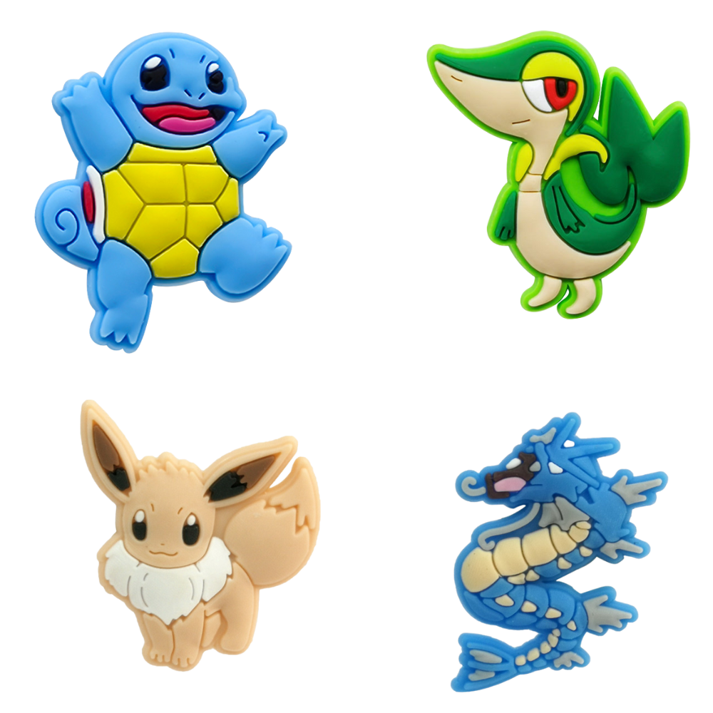 Pocket Monster Shoe Charms: 30PCS Anime Creature Decor for Croc Charms, Bag Charms, Party Favor, & Footwear accessories