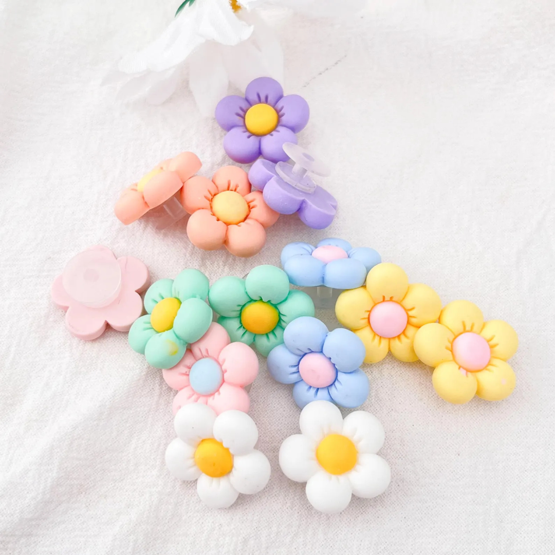 Colorful Flower & Butterfly Shoe Charms: 30PCS Vibrant Decor for Croc Charms, Bag Charms, Party Favor & Footwear accessories